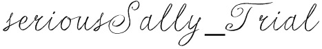 seriousSally_Trial Font
