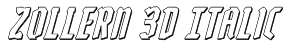 Zollern 3D Italic Font
