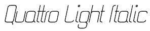 Quattro Light Italic Font