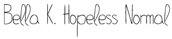 Bella K. Hopeless Normal Font