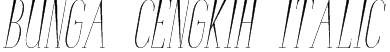 Bunga Cengkih Italic Font