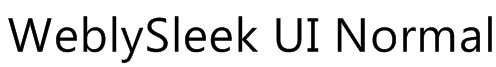 WeblySleek UI Normal Font