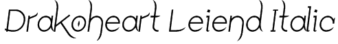 Drakoheart Leiend Italic Font