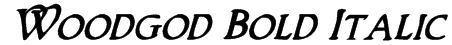 Woodgod Bold Italic Font