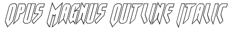 Opus Magnus Outline Italic Font