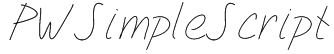 PWSimpleScript Font