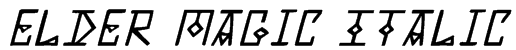 Elder Magic Italic Font