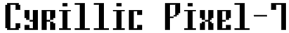 Cyrillic Pixel-7 Font