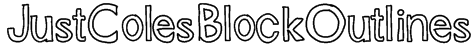 JustColesBlockOutlines Font