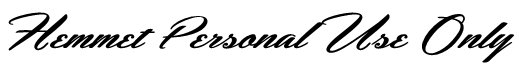 Hemmet Personal Use Only Font