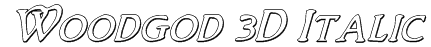 Woodgod 3D Italic Font