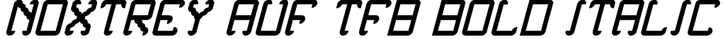 Noxtrey Auf tfb bold Italic Font