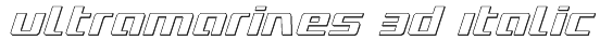 Ultramarines 3D Italic Font