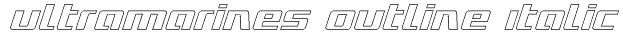Ultramarines Outline Italic Font