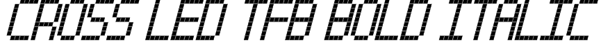 Cross led tfb bold Italic Font