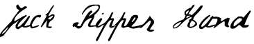 Jack Ripper Hand Font