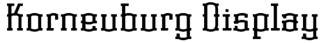 Korneuburg Display Font