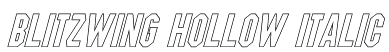 Blitzwing Hollow Italic Font