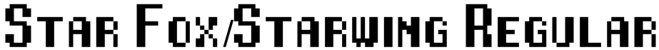 Star Fox/Starwing Regular Font