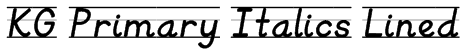 KG Primary Italics Lined Font