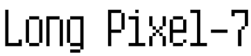 Long Pixel-7 Font