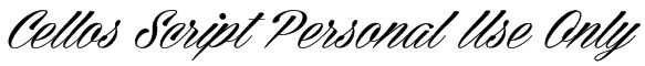 Cellos Script Personal Use Only Font