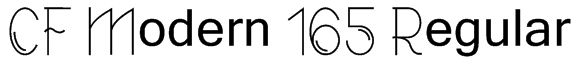 CF Modern 165 Regular Font