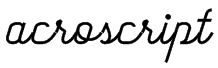 acroscript Font