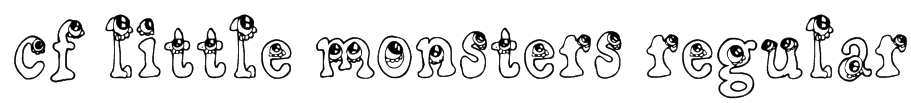 CF Little Monsters Regular Font