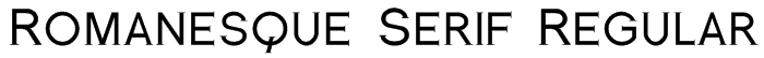 Romanesque Serif Regular Font