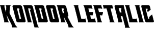 Kondor Leftalic Font