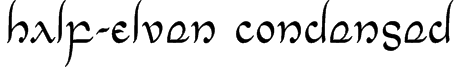 Half-Elven Condensed Font