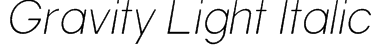 Gravity Light Italic Font