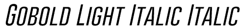 Gobold Light Italic Italic Font