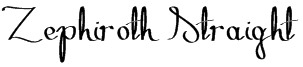 Zephiroth Straight Font