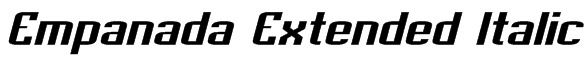 Empanada Extended Italic Font