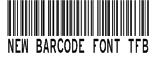 New Barcode Font tfb Font