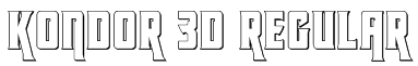 Kondor 3D Regular Font