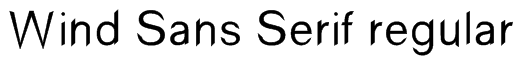 Wind Sans Serif regular Font
