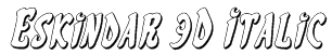 Eskindar 3D Italic Font