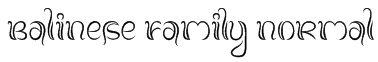 Balinese Family Normal Font
