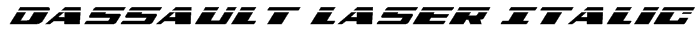 Dassault Laser Italic Font