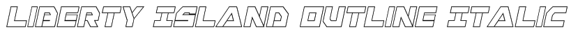 Liberty Island Outline Italic Font