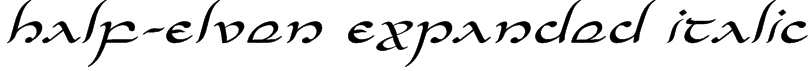 Half-Elven Expanded Italic Font