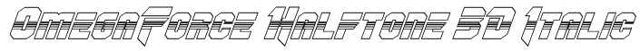 OmegaForce Halftone 3D Italic Font