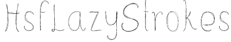 HsfLazyStrokes Font