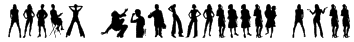 Human Silhouettes Free Font