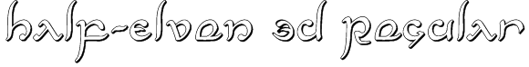 Half-Elven 3D Regular Font