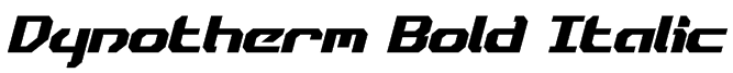 Dynotherm Bold Italic Font
