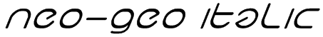 neo-geo italic Font